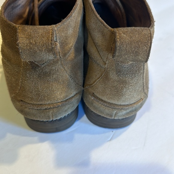 Madewell Nash tan suede lace up ankle booties chukka semi pointed front unisex - Picture 3 of 10